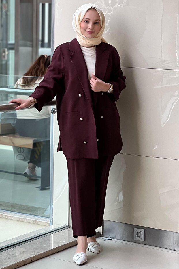 Tığ Triko Basic Cekert Pantolonlu Takım - 1