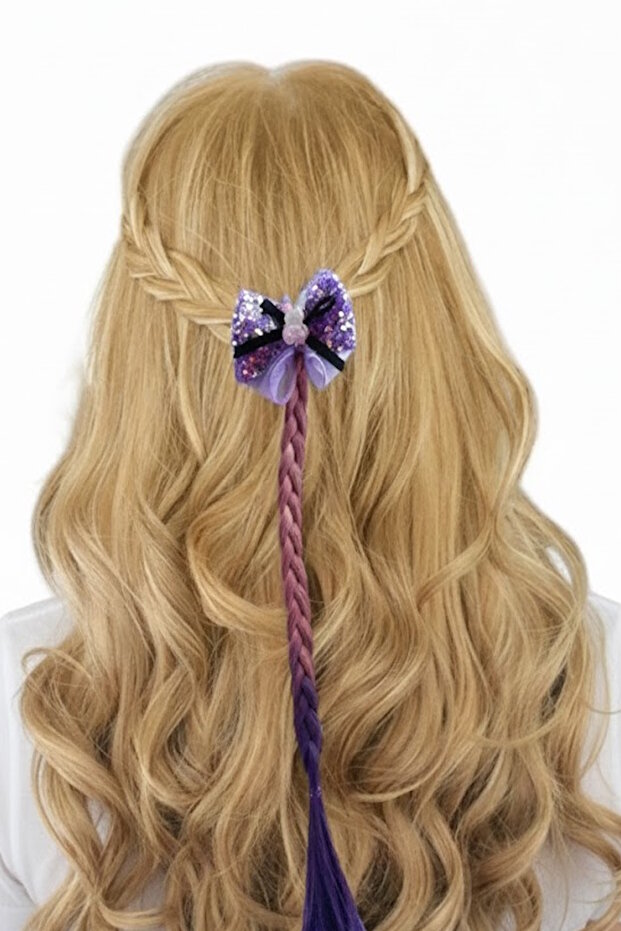 Pink Color Rabbit Model Hair Detailrubber Buckle