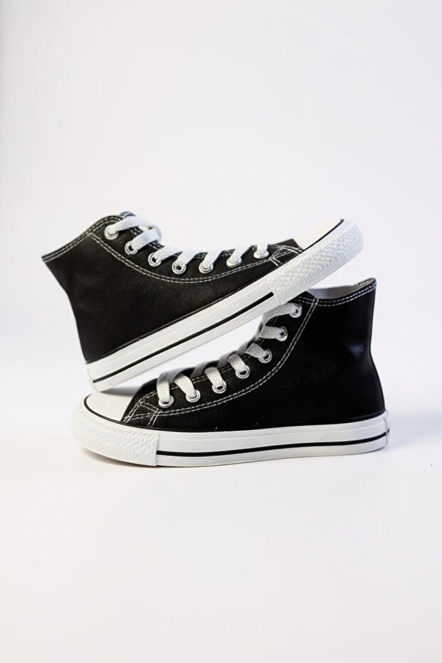 Unisex Black White Convers Model Comfortable Linen High Top Sneaker Casual Sports Shoes