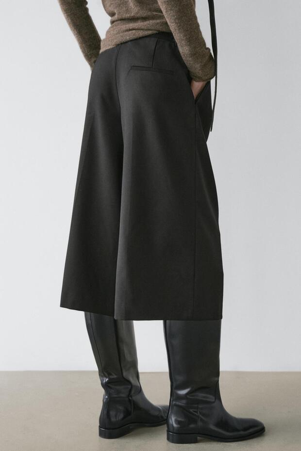 %100 yün uzun bermuda şort - 4