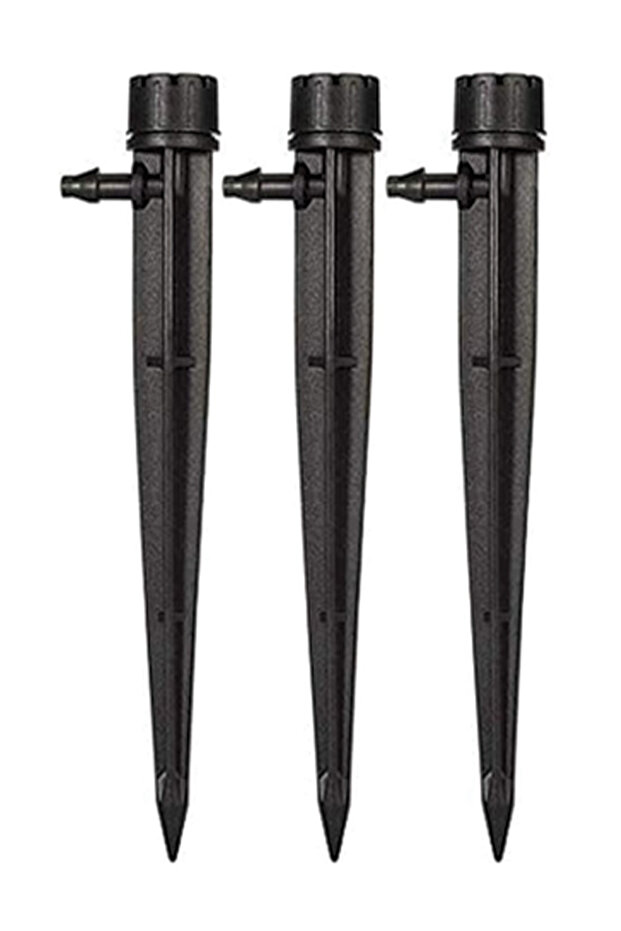 Full Circle Adjustable Bubbler Stake-Stream Spray Micro Flow Drip Irrigation, 12-Inch (3)