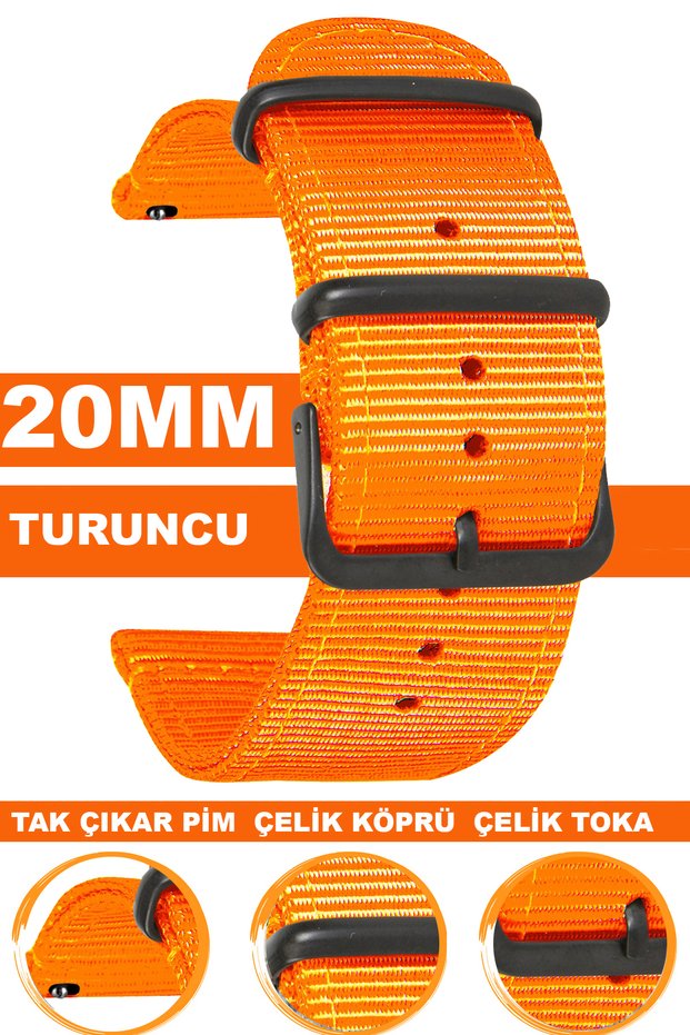 20mm Fossil-Welder-Casio-Seiko-Omega-Armani Watch Compatible Nato Textile Fabric Watch Band Ntcft20
