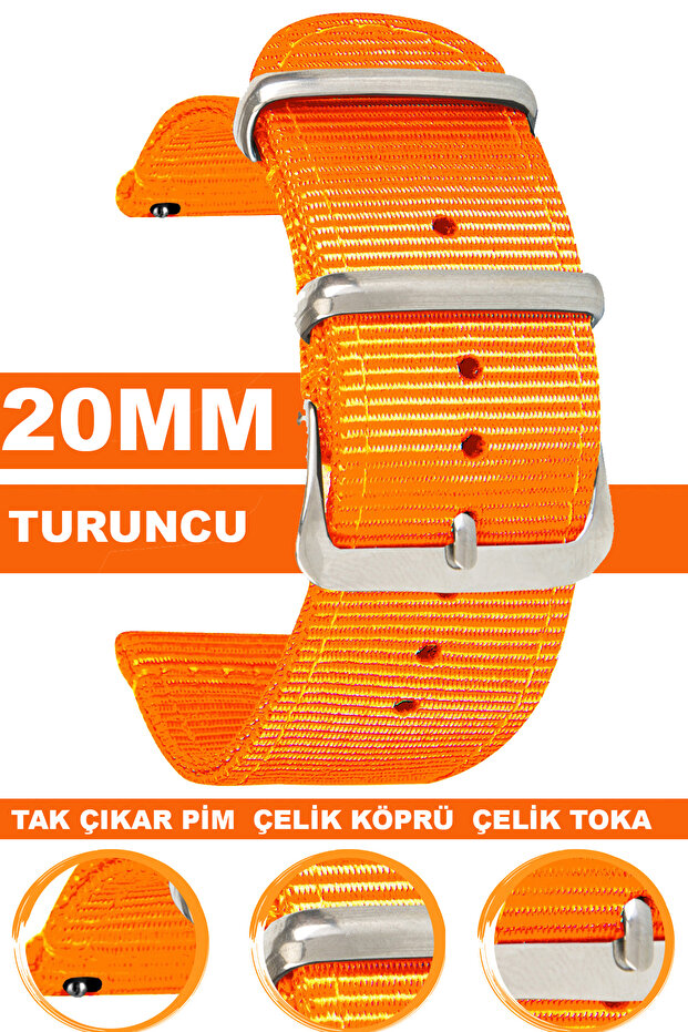 20mm Fossil-Welder-Casio-Seiko-Omega-Armani Watch Compatible Nato Textile Fabric Watch Band Ntcft20