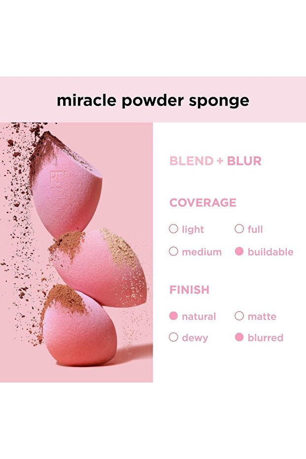 Miracle Powder Sponge Pink, Makeup Blending Sponge For Powder Products 1894 - 7