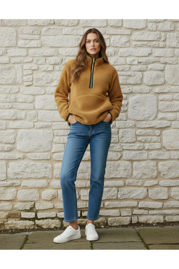 Peluş Örme Sweatshirt - 3