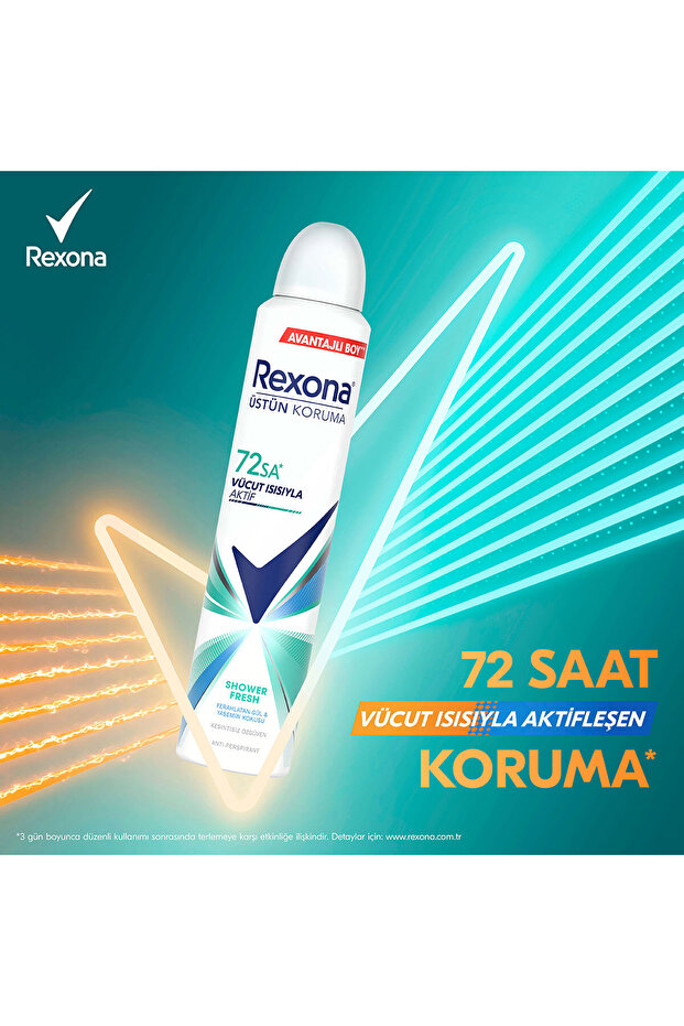 Kadın Sprey Deodorant Shower Fresh 200 ml x3 - 4