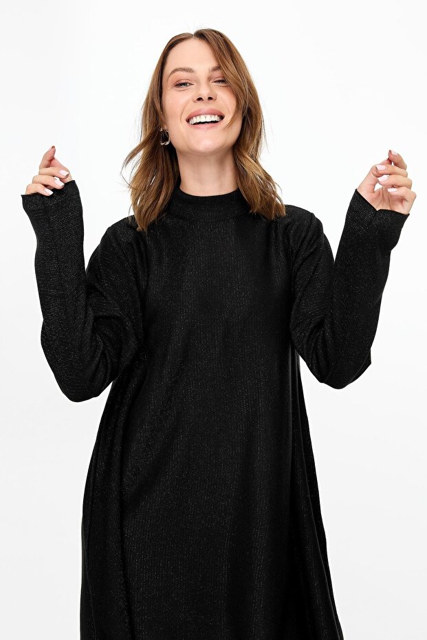 Simli Triko Panço-SİYAH - 8