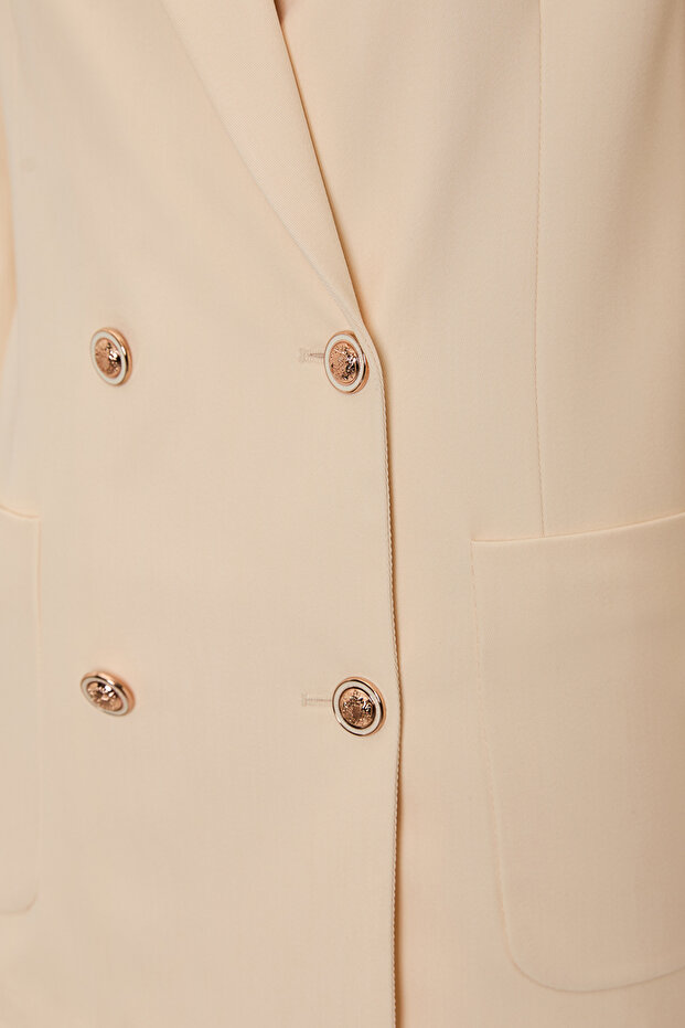 Çift Düğmeli Dokuma Regular Blazer Ceket - 6