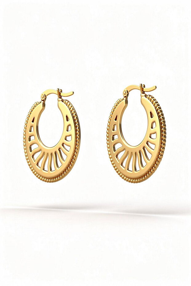 Women's Earrings 3cm Traditional Moon Figure Earrings