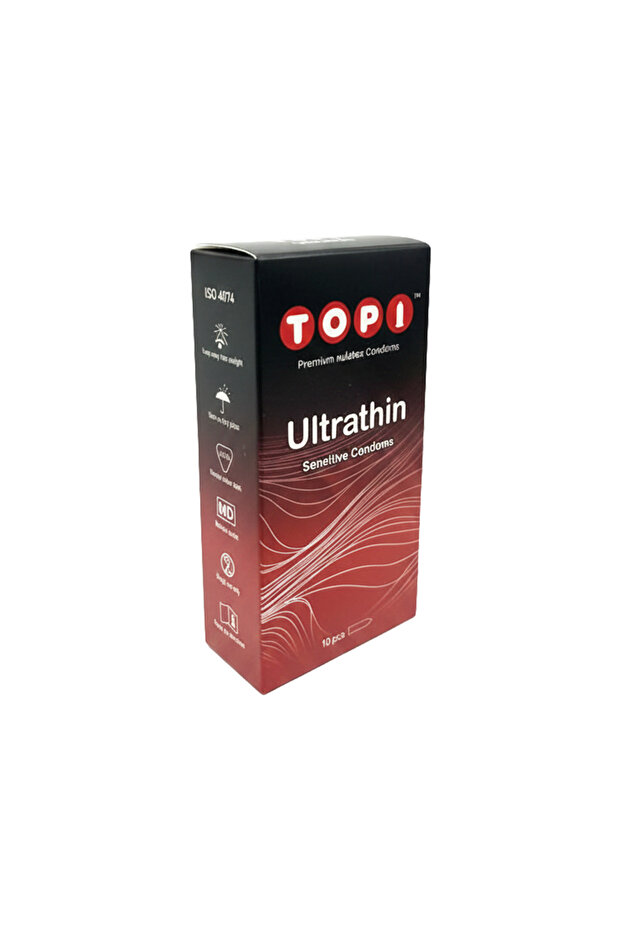 واقي ذكري ألترا ثين من توبى 10 قطع TOPI ULTRATHIN CONDOMS 10PCS
