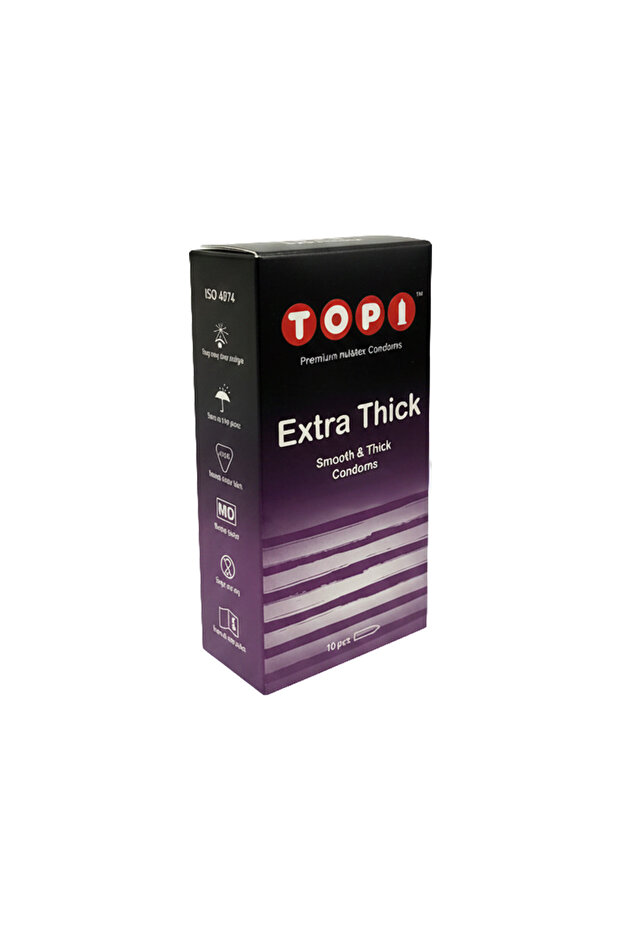 واقيات ذكري TOPI سميكة جدًا 10 قطع TOPI EXTRA THICK CONDOMS 10PCS