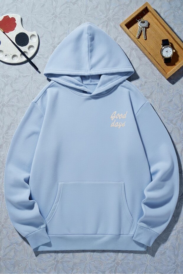 سويت شيرت كبير الحجم مطبوع عليه Good Days للجنسين