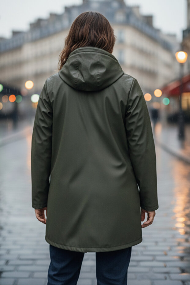 Wide Size Range, Patterned Lining Waterproof Raincoat - 3