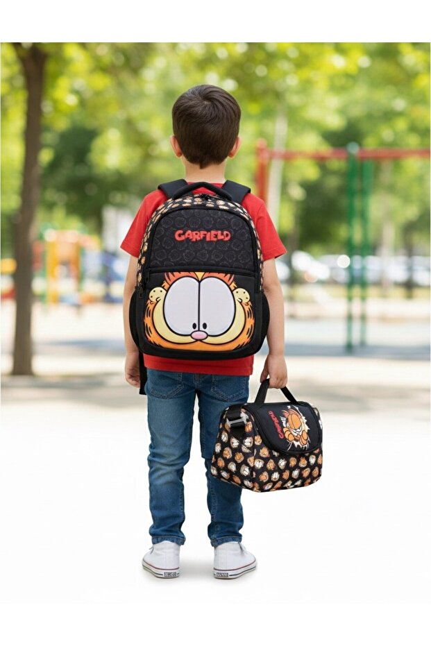Garfield Primary and Secondary School Bag, Lunch Bag and Pencil Case Set