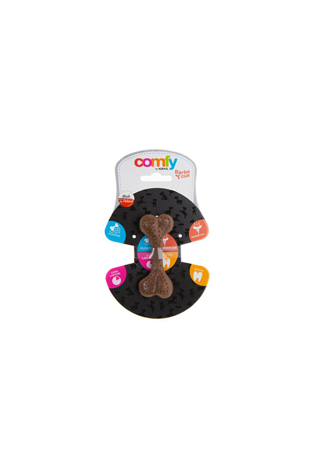 Comfy Dental Barbecue Dog Bone Toy Tr-Brown-16.5 cm