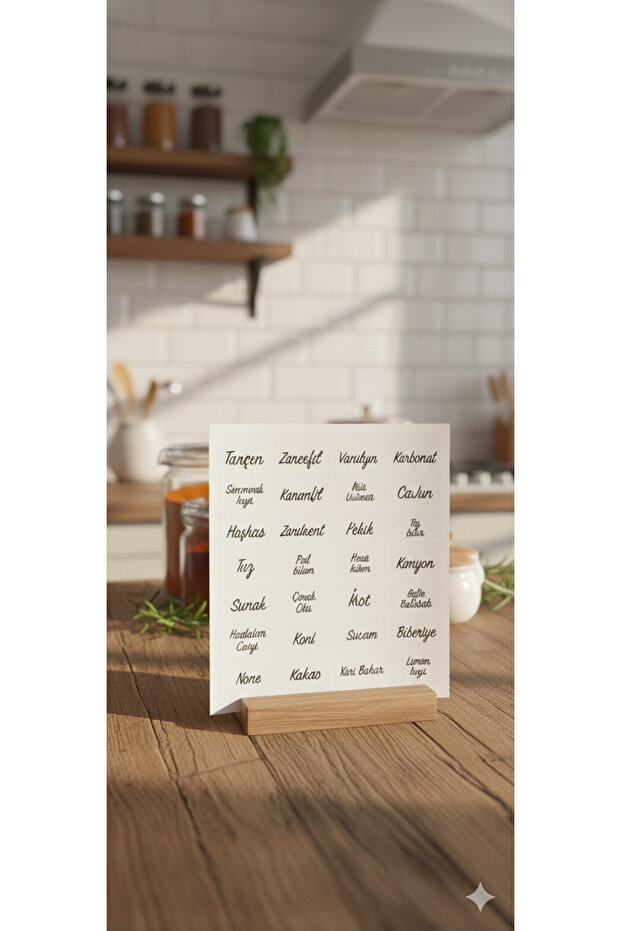 28 Pieces of Product Spice Label Transparent Sticker Waterproof