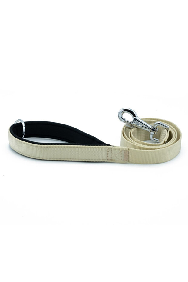 Comfort Woven Dog Walking Collar Tr-Medium-Khaki-2.5X120 cm