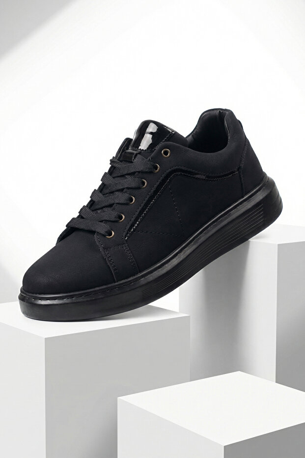 sauron Erkek Spor Sneaker Ayakkabı Soft Siyah Ortopedik Tabanlı Rahat Ve Hafif M801