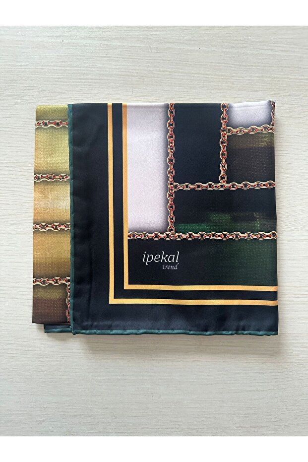 نمط وشاح ناعم منقوش بسلسلة حلقية 1 لون 2 - 6