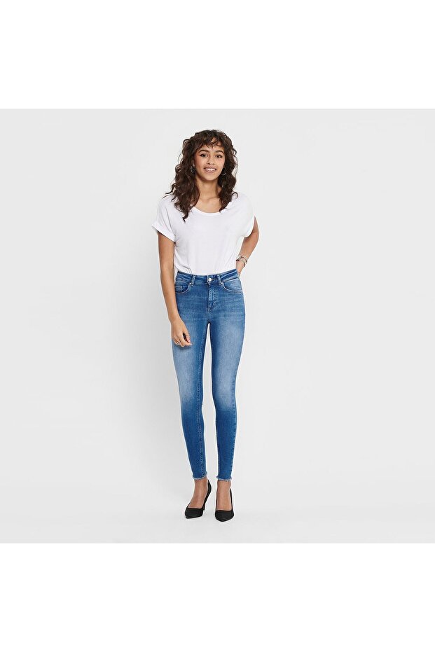 Women's Pants Onlblush Life Midsk Ankraw Rea12187 Noos