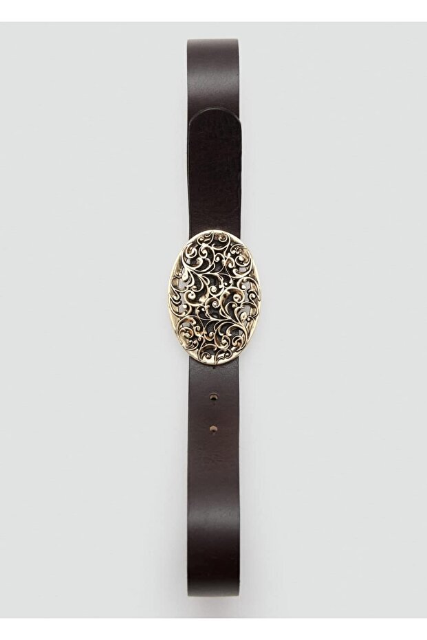 Oymalı tokalı deri kemer - 3