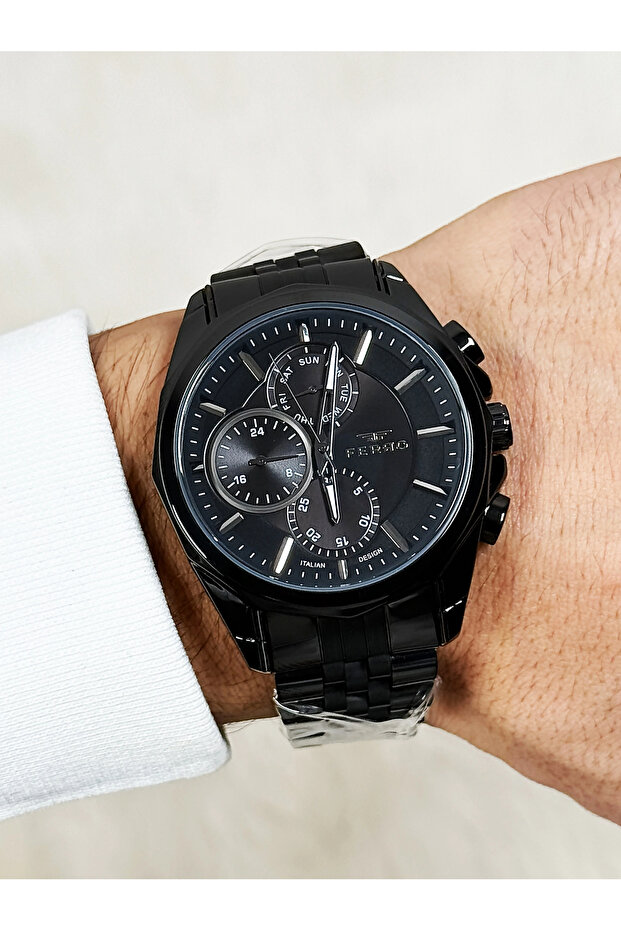 Black Steel Cord Men Wrist Watch Fm11391A-G