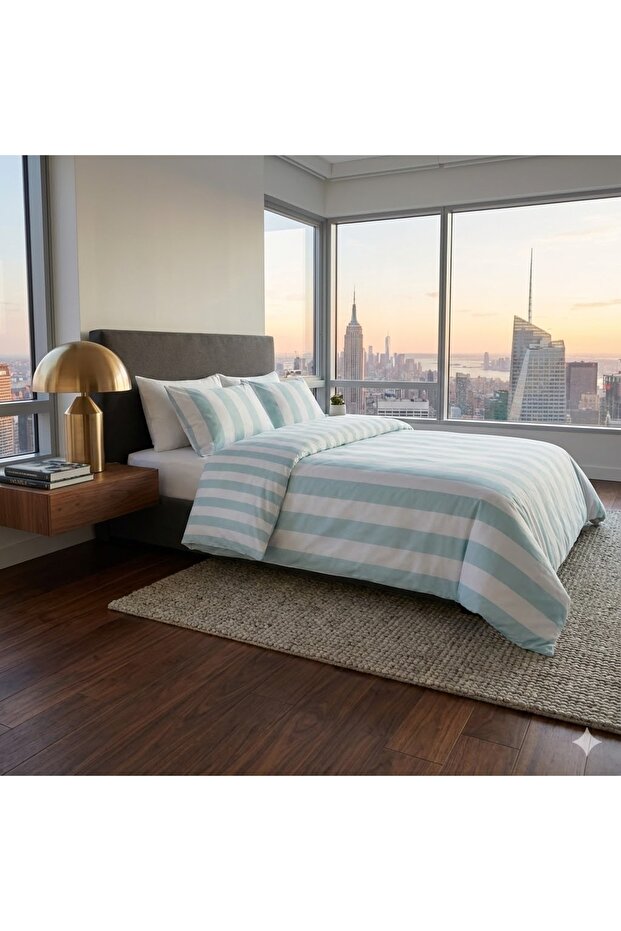 طقم غطاء لحاف مرن مزدوج من Soft Sage
