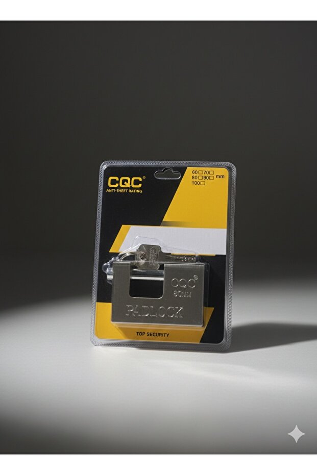 CQC ÇELİK YASSI ASMA KİLİT 80MM - 4