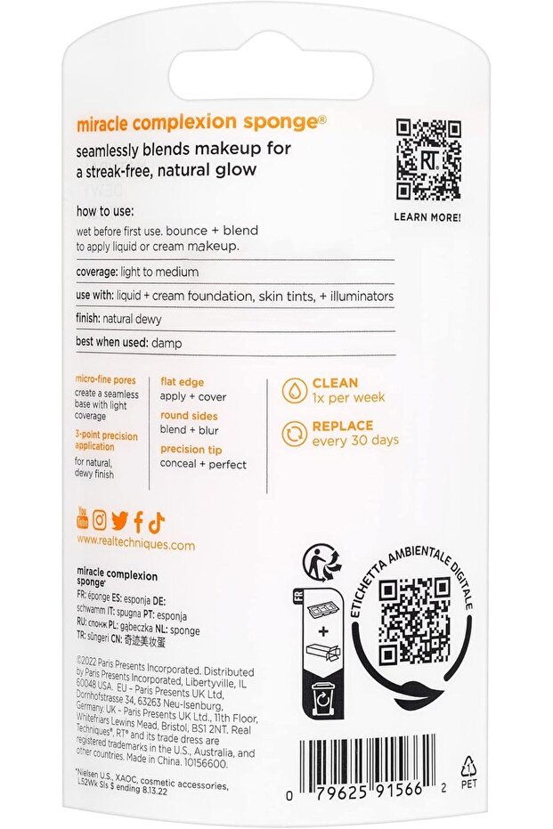 1566 Miracle Complexion Sponge 1 Count Orange - 8