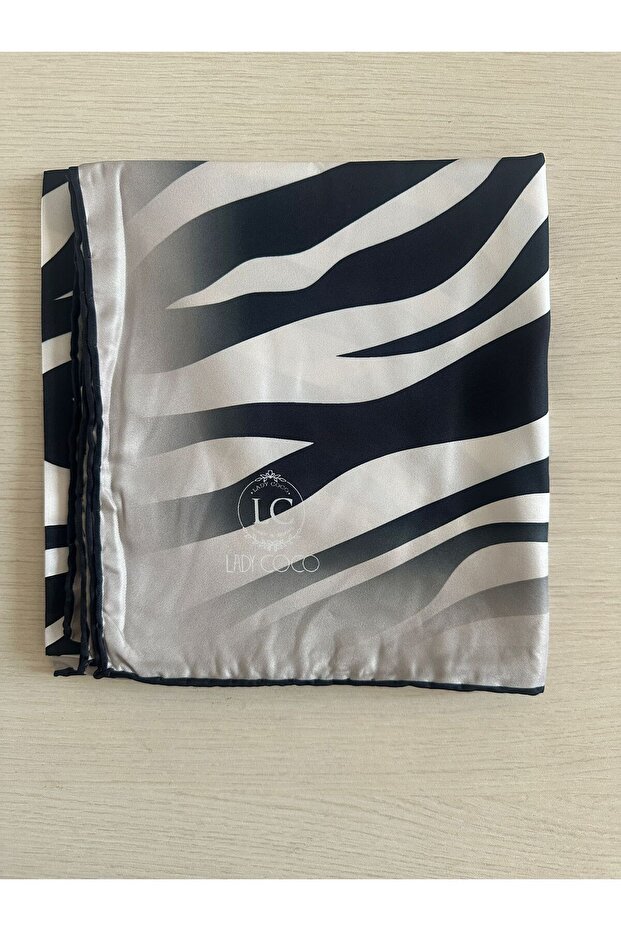 Zebra Patterned Digital Print Rayon Scarf - 6