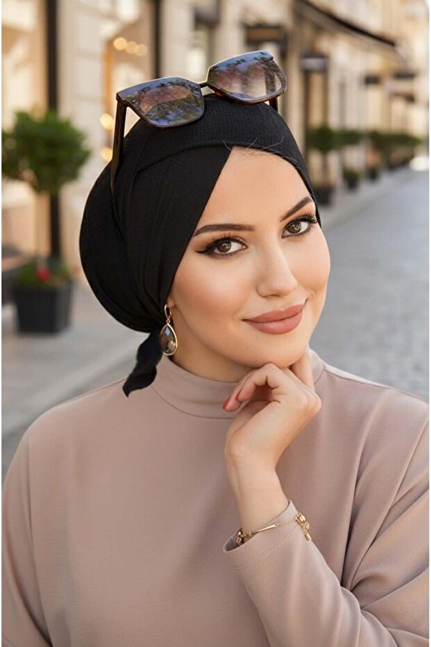 Siyah Çapraz Bone - 1