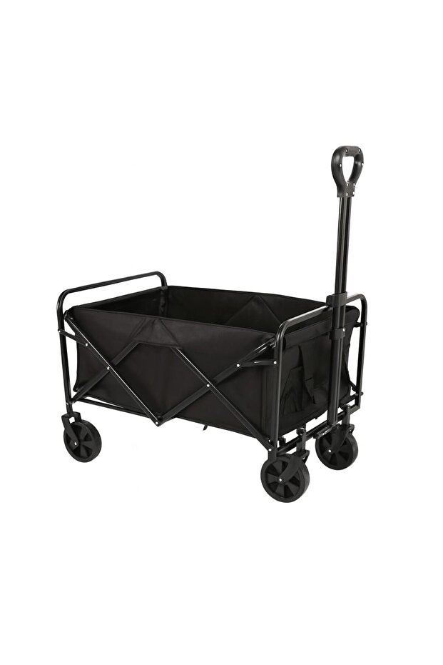 Folding Wagon Cart Collapsible Utility Big Wheels Brakable Shopping Cart for Beach Outdoor C