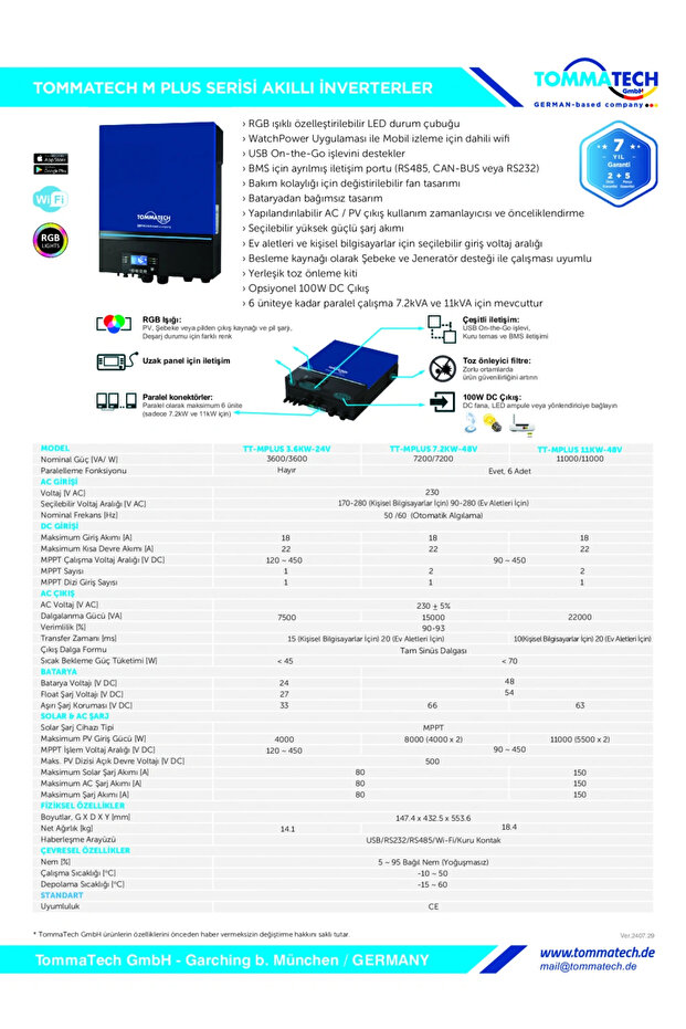 Plus 7.2kW 48V MPPT Akıllı İnverter - 2