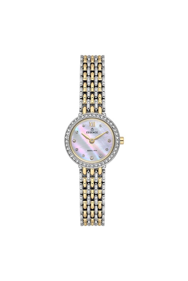 D1237.220 Minimal Stone Design Steel Band Steel Case 3 Atm Water Resistant Metallic-Gold R