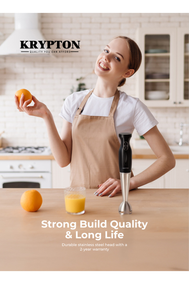 خلاط يدوي متعدد الأغراض بقوة 180 واط مع كوب سعة 600 مل، وتحكم في سرعتين، وشفرة من الفولاذ المقاوم للصدأ - 5