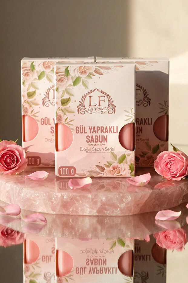 Rose Petal Natural Soap – Skin Firming Pore Refining Moisturizer 100 Gr X3