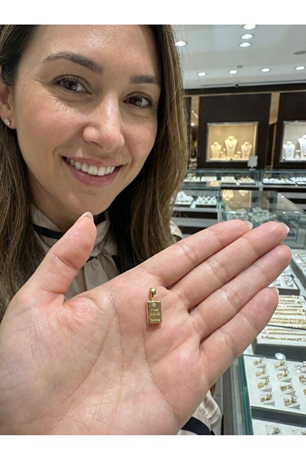 Külçe Altın Kolye Ucu - 4