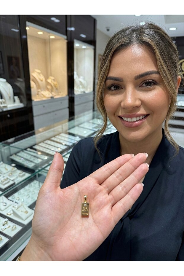 Külçe Altın Kolye Ucu - 3