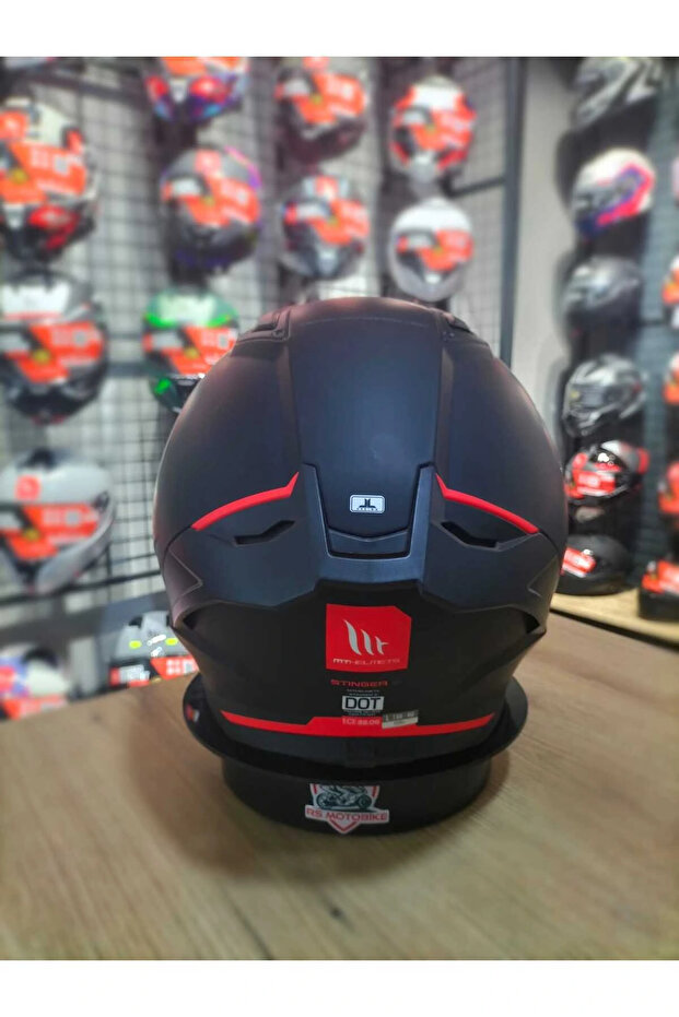 Helmets Stinger 2 Solid A1 Mat Siyah Kapalı Kask - 4