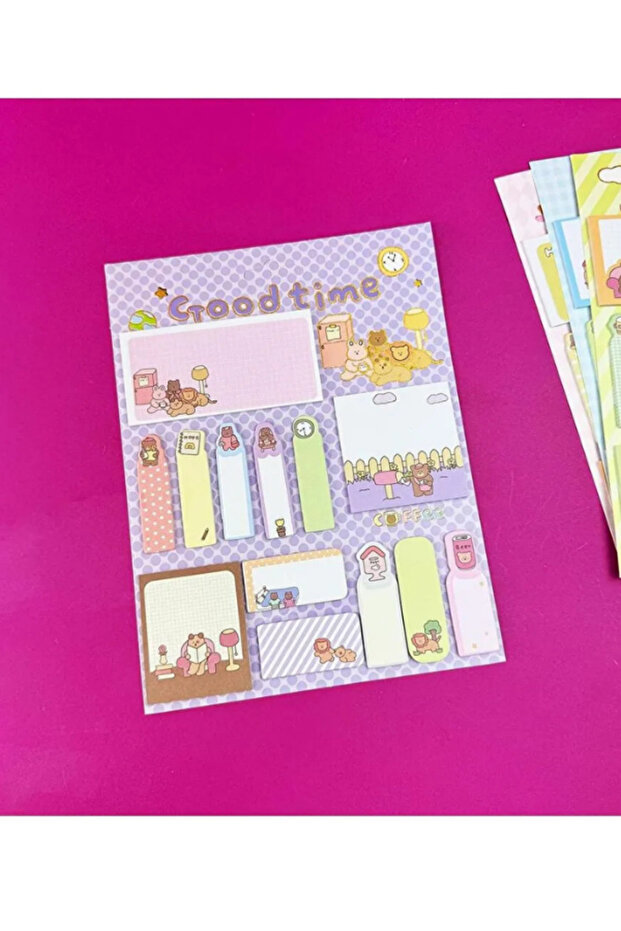 مجموعة ملصقات لاصقة بتصميم دب لطيف - 3