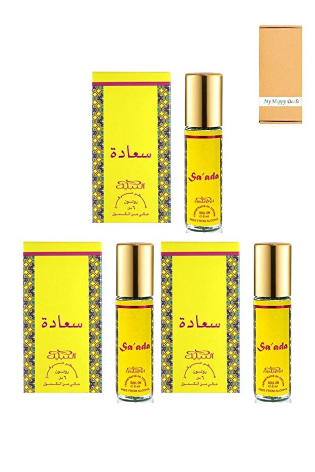 3 Pcs Saada Alcohol Free Roll On Oil Perfume 6ML