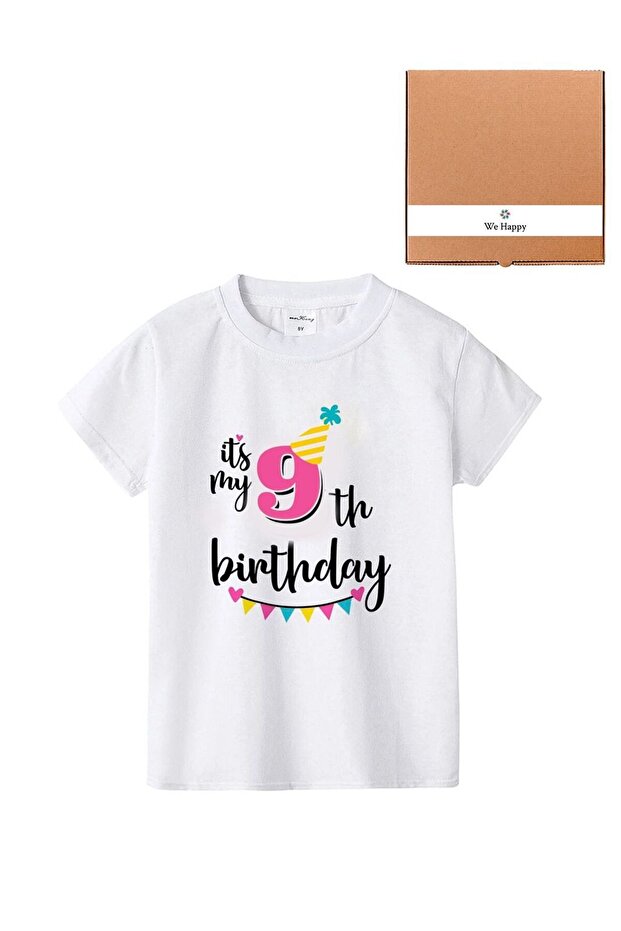 It's My 9th Birthday Printed Kids Lovely Cotton T-Shirt
