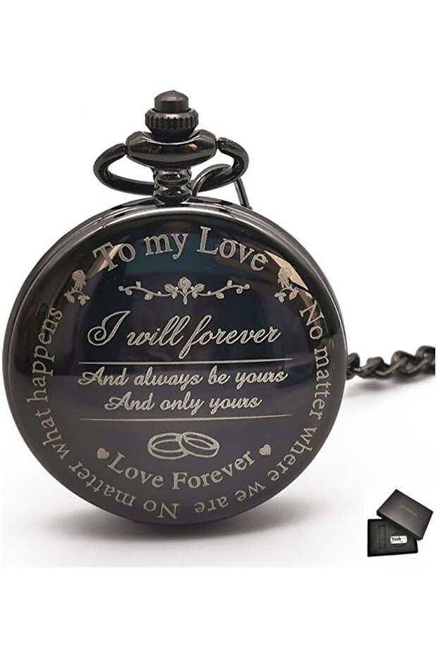 I Love You Quartz Pocket Watch
