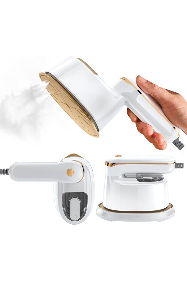 Mini Steam Iron, 2-in-1 Handheld Steamer, 1100W, 15s Fast Heat-Up, Portable