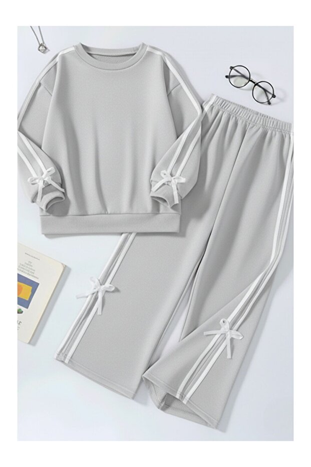 Happy Bebbee Girls' Bow-Detail Tracksuit Set, 3-14 Years