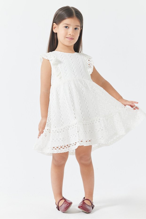 Girls' Lace Look Dress