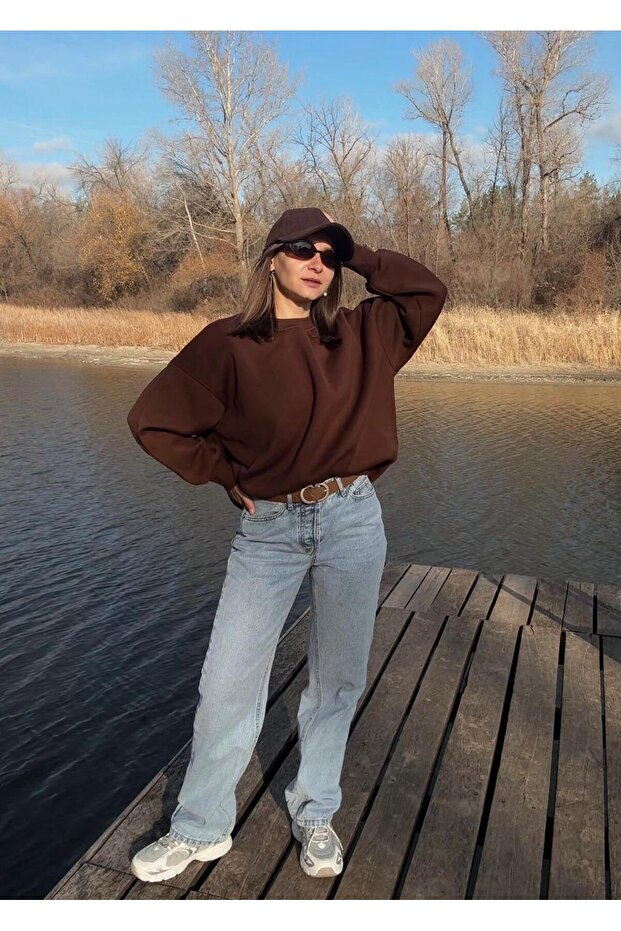 سترة رياضية أساسية كبيرة الحجم مع بطانة داخلية - 2