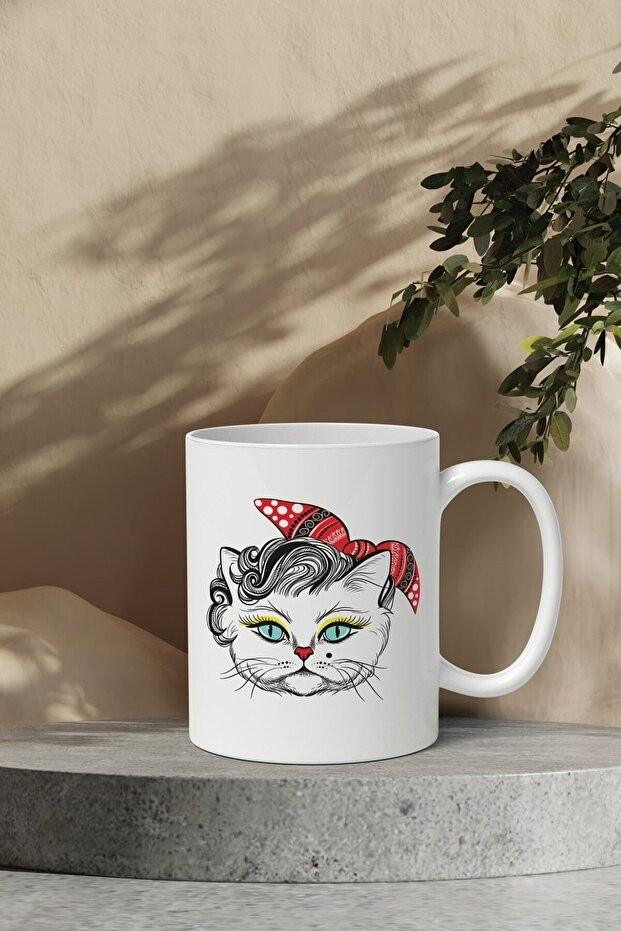 كوب مزخرف بنمط القط الفاخر - 1