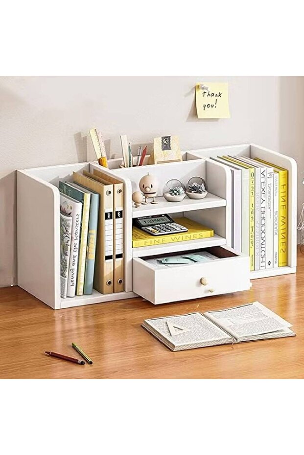 Desktopshelf for Multipurpose Use Floor Standing Storage Cabinet Multi Layers Bookcase Storage - 1