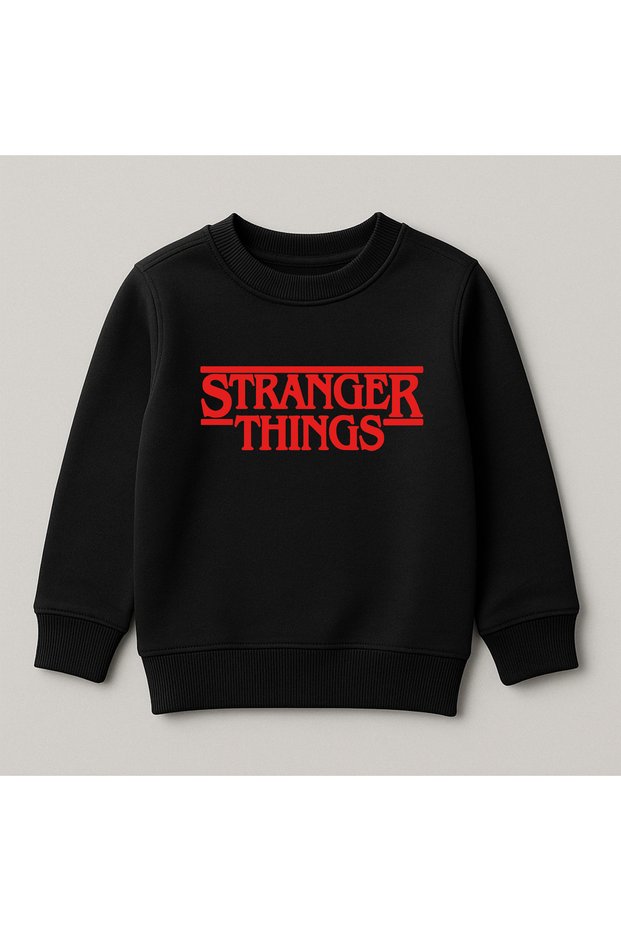Stranger Things Printed Crew Neck 100% Cotton Kids Sweatshirt